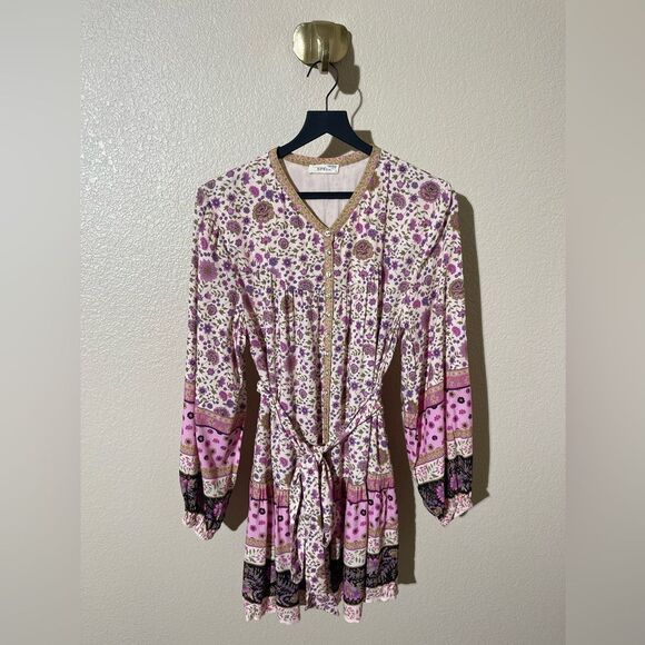 Spell Pink and Purple Mini Dress - Picture 1 of 6